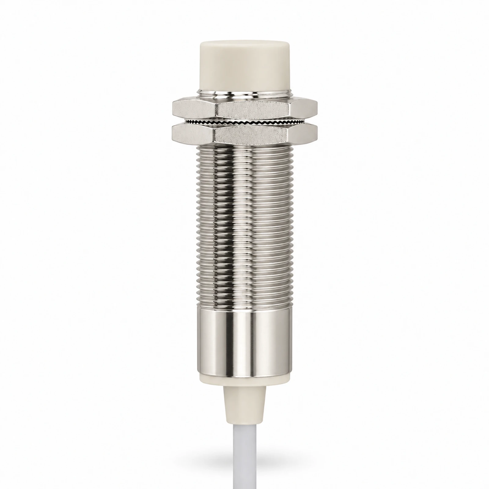 M18 Cylindrical Capacitive Proximity Sensor – Cream Sensing Face