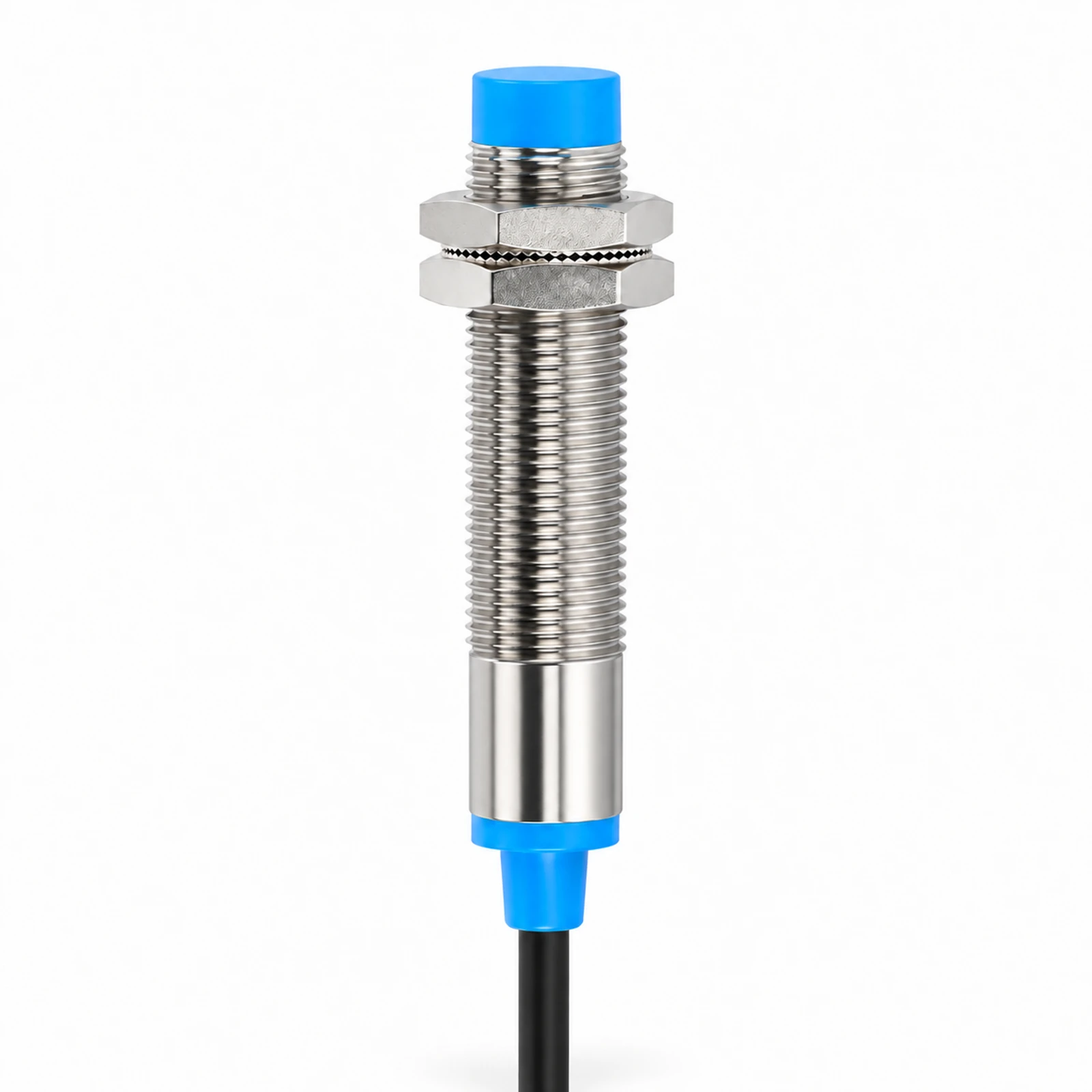 M12 Cylindrical Capacitive Proximity Sensor – Blue Sensing Face