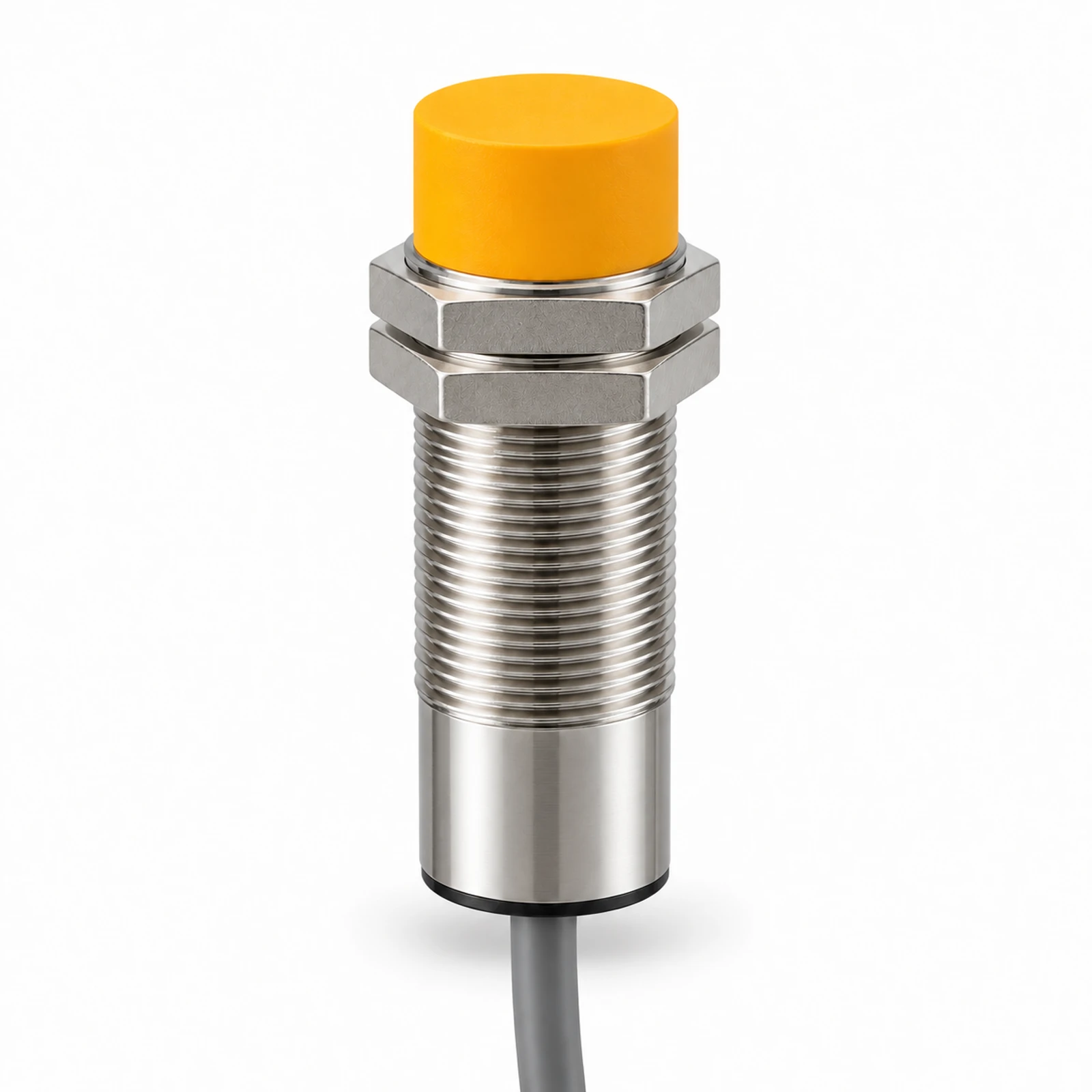 M30 Cylindrical Capacitive Proximity Sensor – Yellow Sensing Face