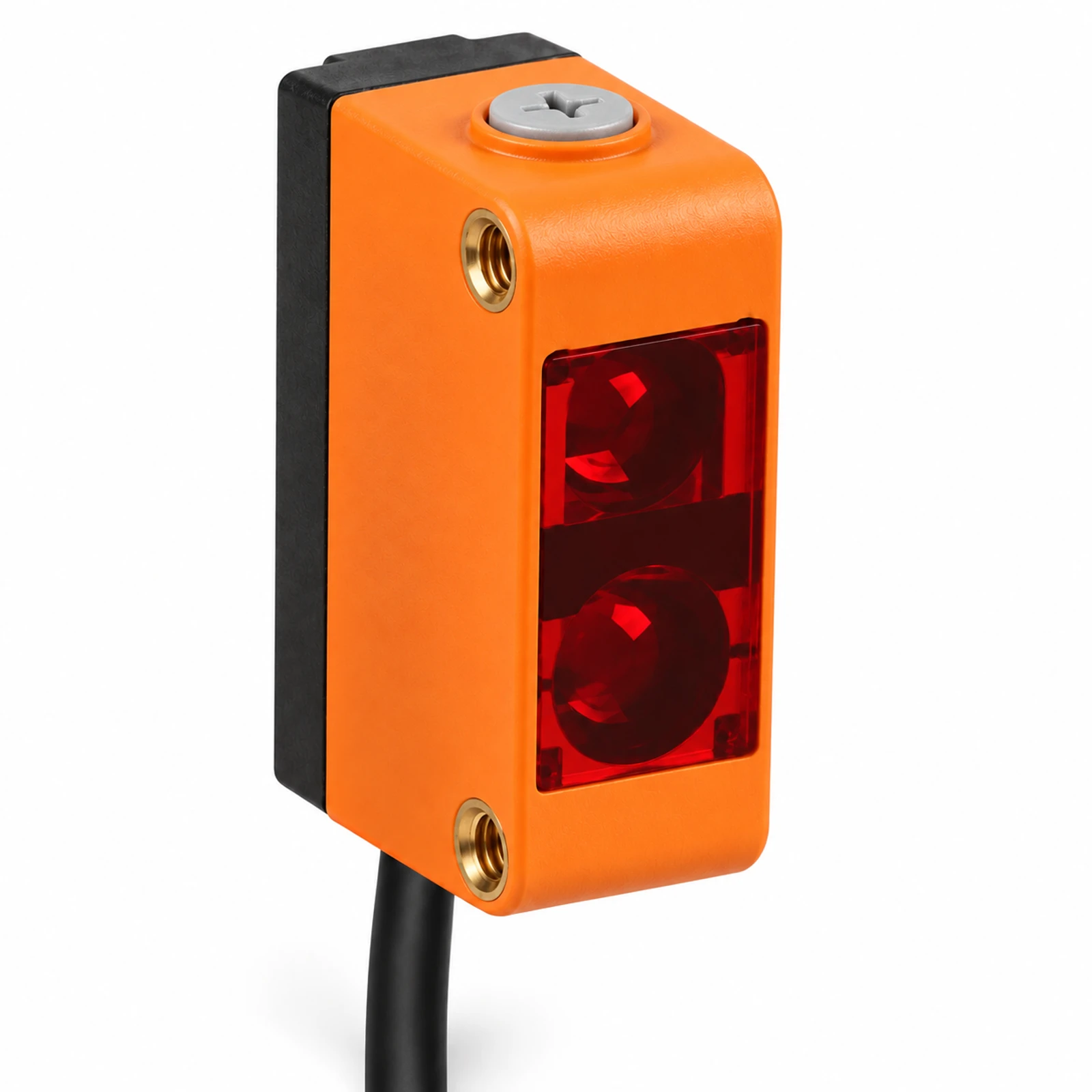 Compact Rectangular Photoelectric Sensor – Orange Housing
