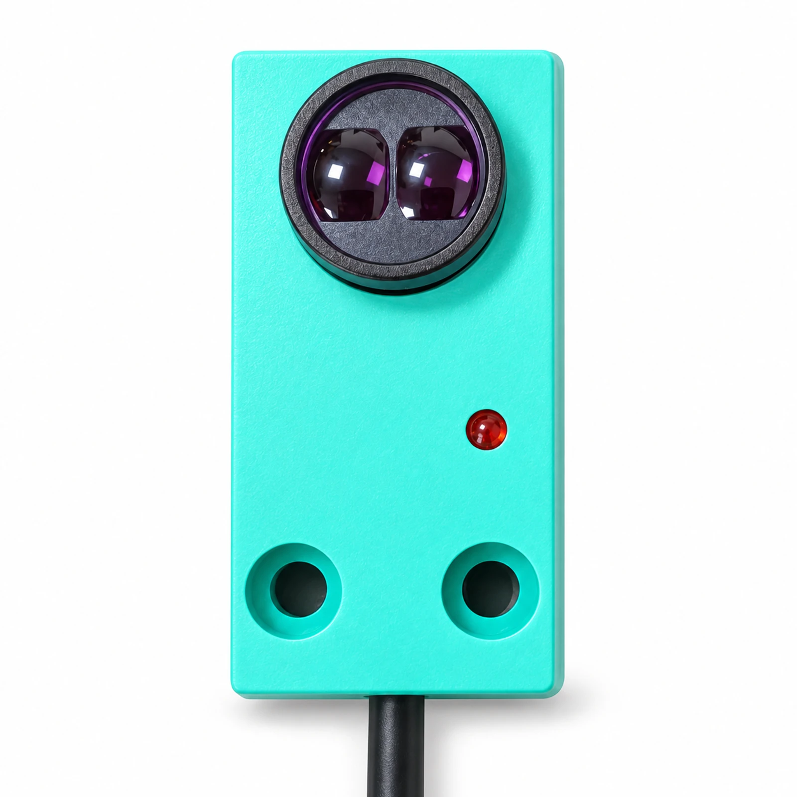 Rectangular Dual-Lens Photoelectric Sensor – Green Housing