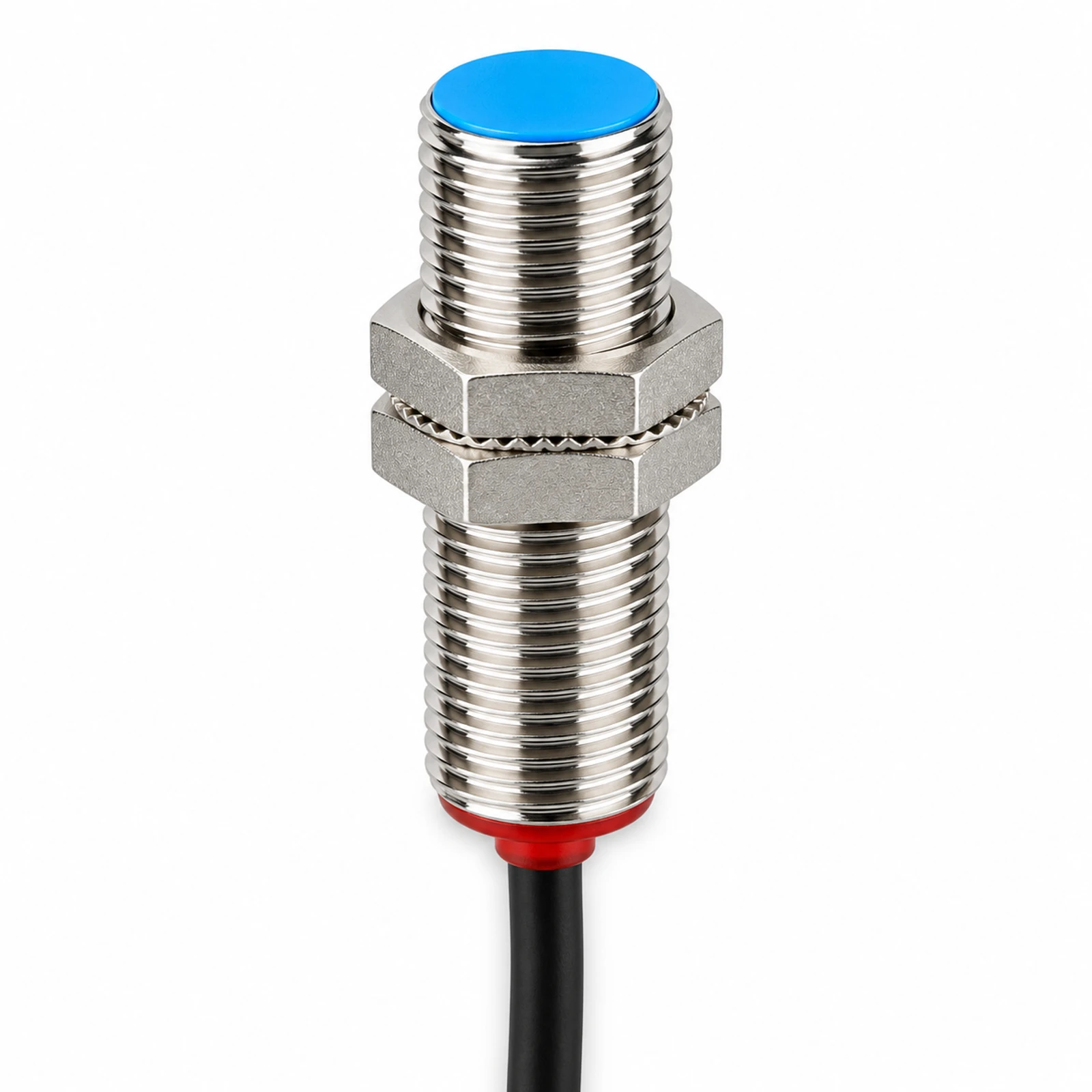 Cylindrical Magnetic Proximity Sensor – Red Cable Gland