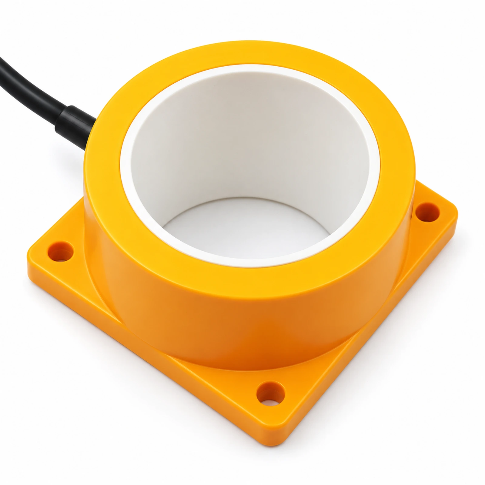 Large Ring-Type Inductive Proximity Sensor – White Sleeve