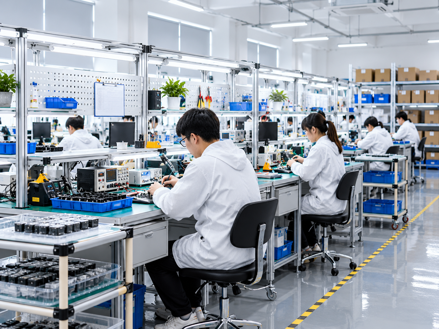 KALEN sensor assembly workshop with production staff